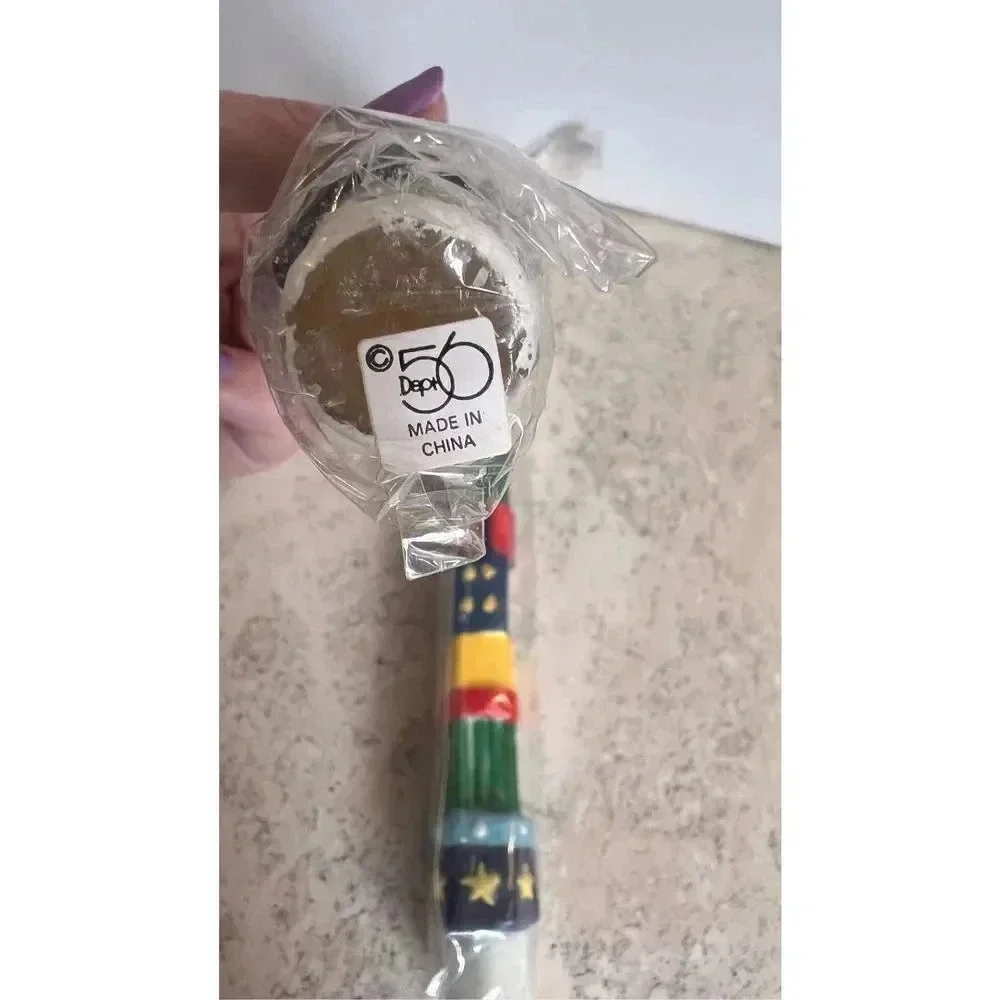 Vintage Department 56 Multi-Color Christmas Gifts Taper‎ Dinner Candle Set of 2
